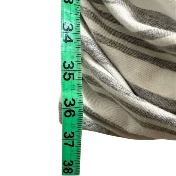 ATHLETA STRIPE TOPANGA RUCHED V NECK ATHLETIC LOUNGEWEAR FITTED FITNESS DRESS S - Picture 8 of 12